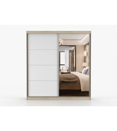 Armoire Léandra 203 cm avec miroir