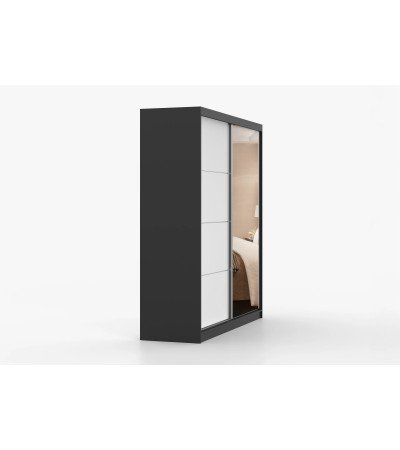 Armoire Léandra 203 cm avec miroir