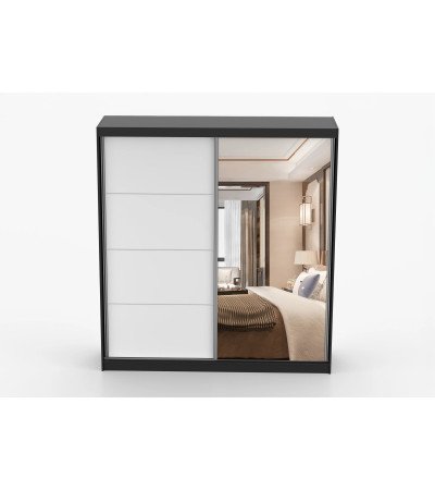 Armoire Léandra 203 cm avec miroir