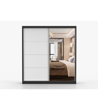 Armoire Léandra 203 cm avec miroir
