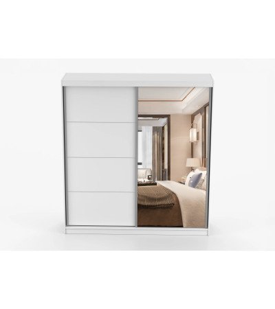 Armoire Léandra 203 cm avec miroir