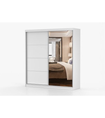 Armoire Léandra 203 cm avec miroir
