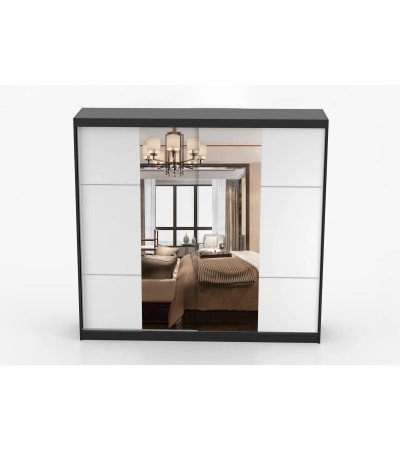 Armoire Azénor 233 cm avec miroir