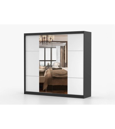 Armoire Azénor 233 cm avec miroir