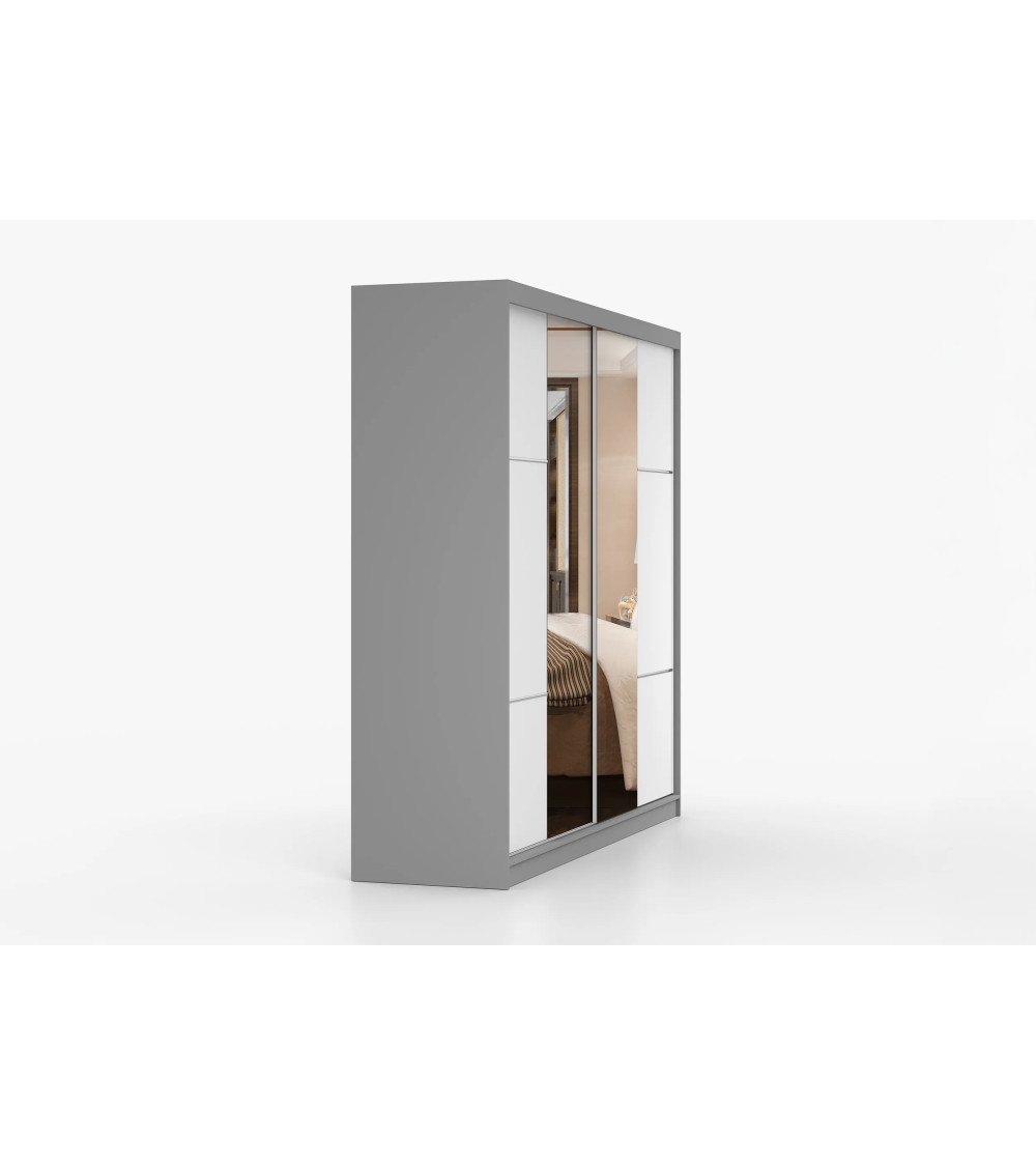 Armoire Azénor 233 cm avec miroir
