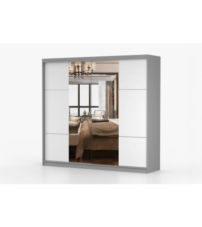 Armoire Azénor 233 cm avec miroir