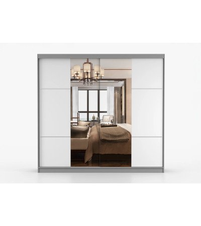 Armoire Azénor 233 cm avec miroir