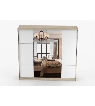 Armoire Azénor 233 cm avec miroir