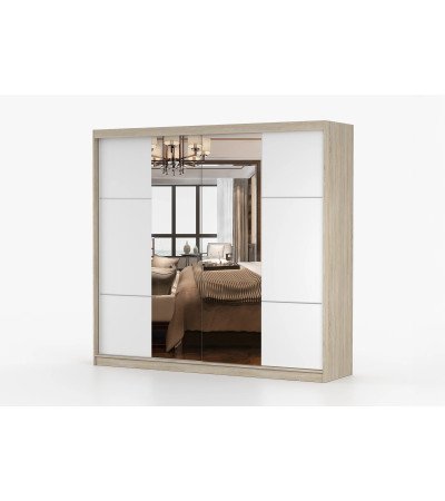 Armoire Azénor 233 cm avec miroir