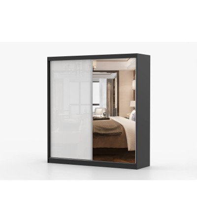 Armoire Célestine 233 cm avec miroir