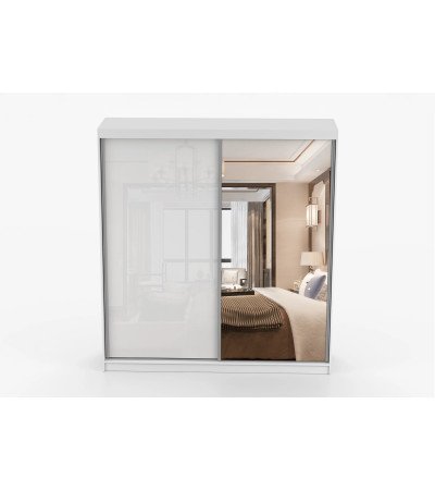Armoire Célestine 233 cm avec miroir