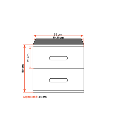 Table de chevet Nysa 55 cm