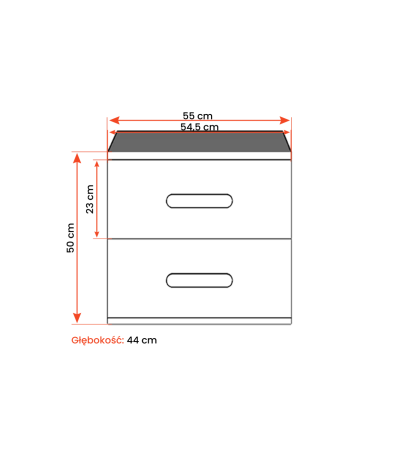 Table de chevet Lysandra 55 cm