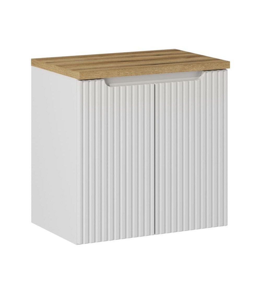 Ensemble meubles Alméa 2 portes - Plan Chêne Coast Evoke - Blanc