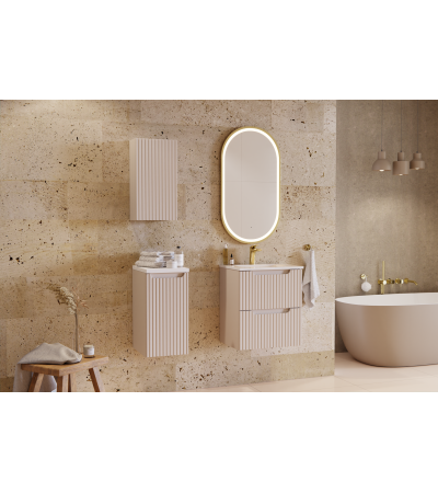 Ensemble meubles Alméa avec plan 2 tiroirs - Cachemire Mat