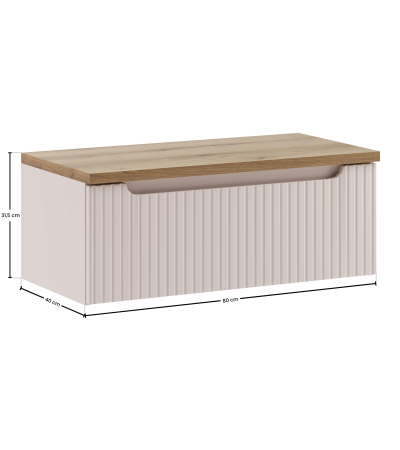 Ensemble meubles Alméa avec plan Cachemire Mat - 1 tiroir