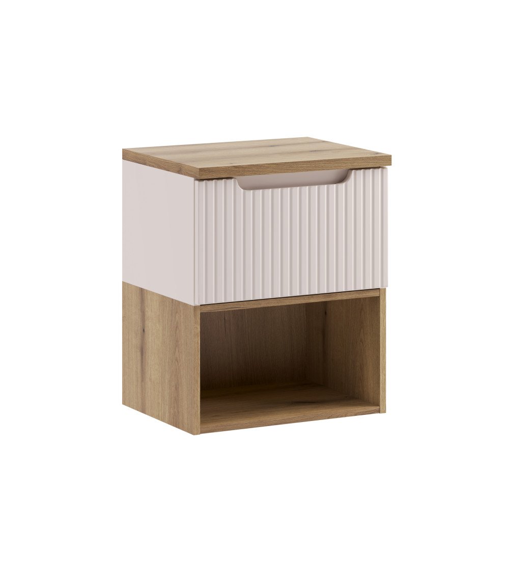 Ensemble meubles Alméa avec plan et étagère - Cachemire Mat - 1 tiroir