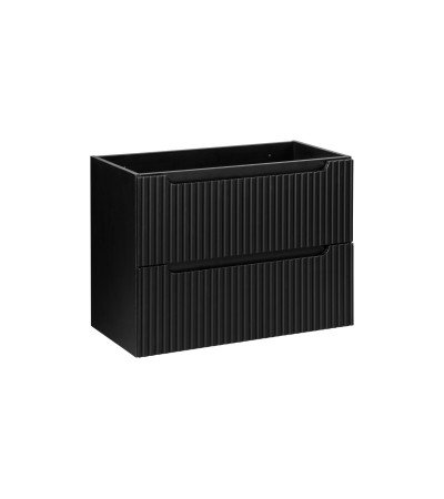Ensemble meubles Alméa 2 tiroirs - Plan Chêne Coast Evoke - Noir Mat