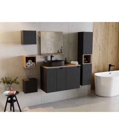 Ensemble meubles Alméa 2 portes - Noir Mat