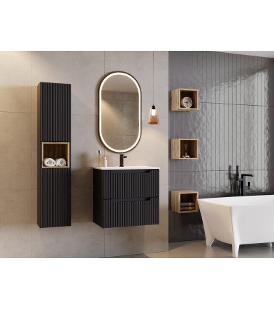 Ensemble meubles Alméa 2 portes - Noir Mat