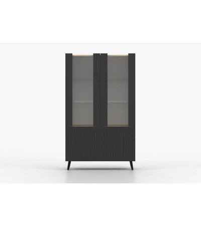 Vitrine 2D Loryane I noire 90 cm