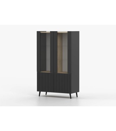 Vitrine 2D Loryane I noire 90 cm