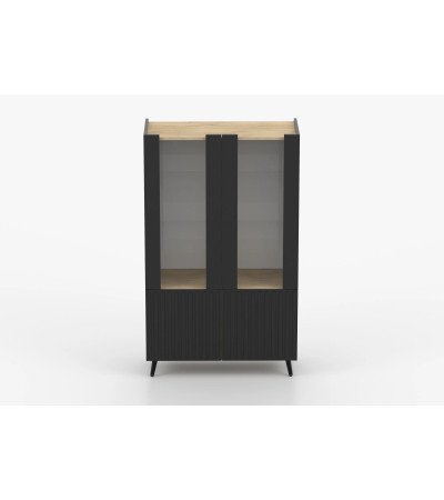 Vitrine 2D Loryane I noire 90 cm