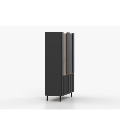 Vitrine 2D Loryane I noire 90 cm