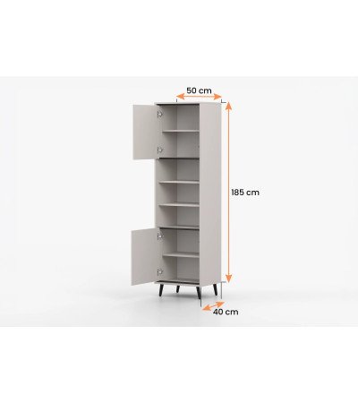 Vitrine Azmélis 2D cachemire 50 cm