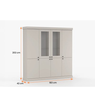 Vitrine 8D Célyndra cachemire 183 cm