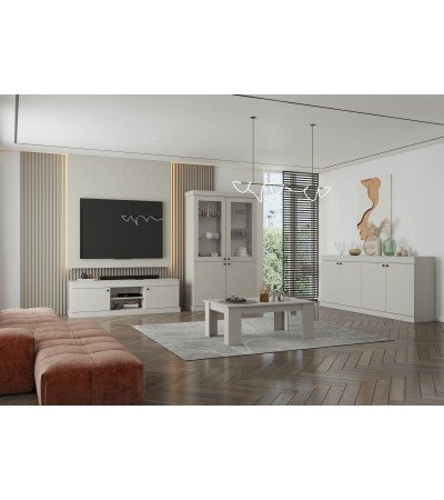 Vitrine 4D Célyndra cachemire 123 cm