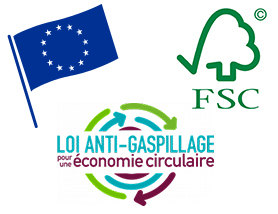 Drapeau européen et logo FSC